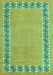 Machine Washable Abstract Turquoise Modern Area Rugs, wshabs4662turq