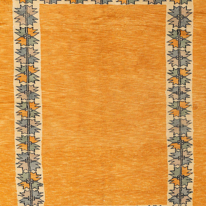 Machine Washable Abstract Yellow Rug, wshabs4662