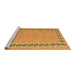 Sideview of Machine Washable Abstract Brown Modern Rug, wshabs4662brn