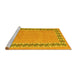 Sideview of Machine Washable Abstract Yellow Modern Rug, wshabs4662yw