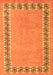 Machine Washable Abstract Orange Modern Area Rugs, wshabs4662org