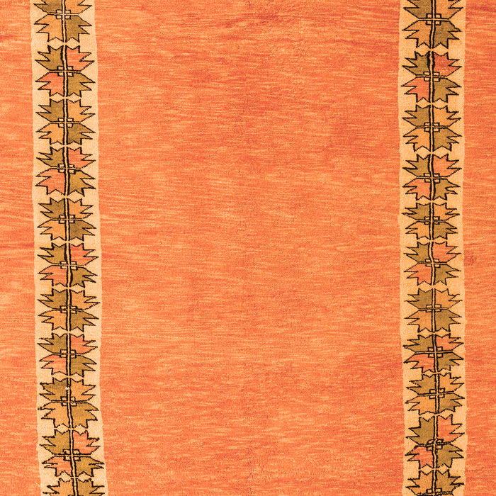 Machine Washable Abstract Orange Modern Area Rugs, wshabs4662org