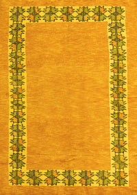 Abstract Yellow Modern Rug, abs4662yw