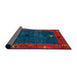 Sideview of Abstract Red Modern Rug, abs4663