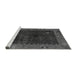 Sideview of Machine Washable Abstract Gray Modern Rug, wshabs4663gry