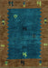 Abstract Turquoise Modern Rug, abs4663turq