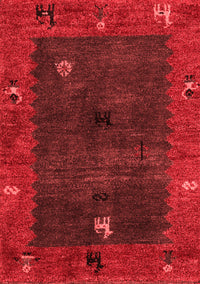 Abstract Red Modern Rug, abs4663red