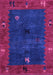 Machine Washable Abstract Purple Modern Area Rugs, wshabs4663pur