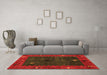 Machine Washable Abstract Orange Modern Area Rugs in a Living Room, wshabs4663org