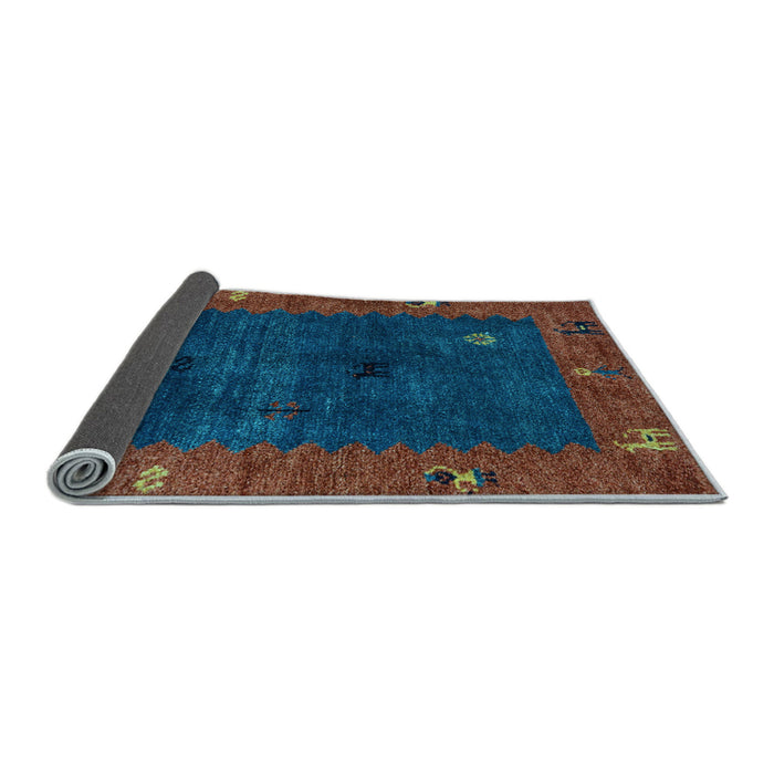Sideview of Abstract Light Blue Modern Rug, abs4663lblu