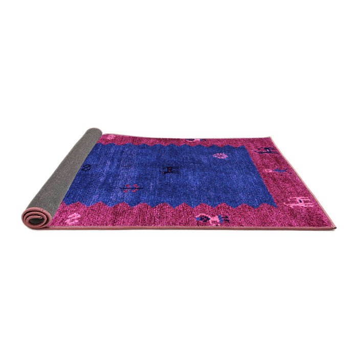 Sideview of Abstract Purple Modern Rug, abs4663pur