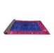 Sideview of Abstract Purple Modern Rug, abs4663pur