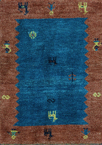 Abstract Light Blue Modern Rug, abs4663lblu