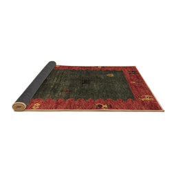 Sideview of Abstract Brown Modern Rug, abs4663brn