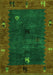 Machine Washable Abstract Green Modern Area Rugs, wshabs4663grn