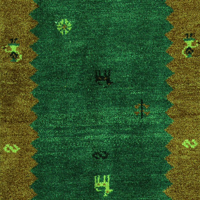 Machine Washable Abstract Green Modern Area Rugs, wshabs4663grn