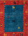 Machine Washable Abstract Red Rug, wshabs4663