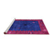 Sideview of Machine Washable Abstract Purple Modern Area Rugs, wshabs4663pur