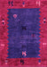 Machine Washable Abstract Pink Modern Rug, wshabs4663pnk