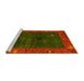 Sideview of Machine Washable Abstract Yellow Modern Rug, wshabs4663yw