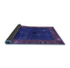 Sideview of Abstract Blue Modern Rug, abs4663blu