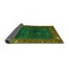 Sideview of Abstract Green Modern Rug, abs4663grn