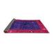 Sideview of Abstract Pink Modern Rug, abs4663pnk