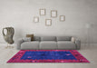 Machine Washable Abstract Purple Modern Area Rugs in a Living Room, wshabs4663pur