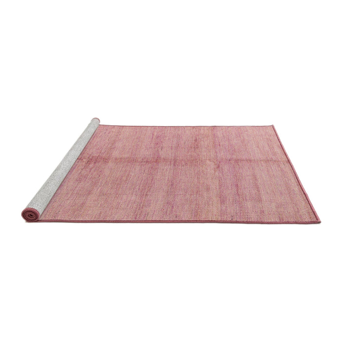 Sideview of Machine Washable Abstract Pink Coral Pink Rug, wshabs4664