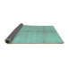 Sideview of Abstract Turquoise Modern Rug, abs4664turq