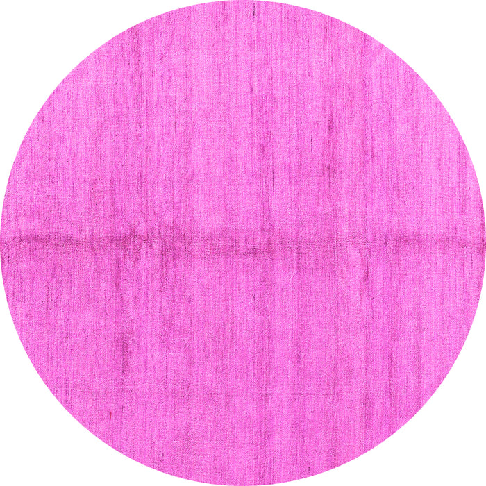Round Machine Washable Abstract Pink Modern Rug, wshabs4664pnk