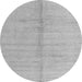 Round Abstract Gray Modern Rug, abs4664gry