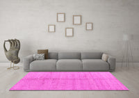 Machine Washable Abstract Pink Modern Rug, wshabs4664pnk