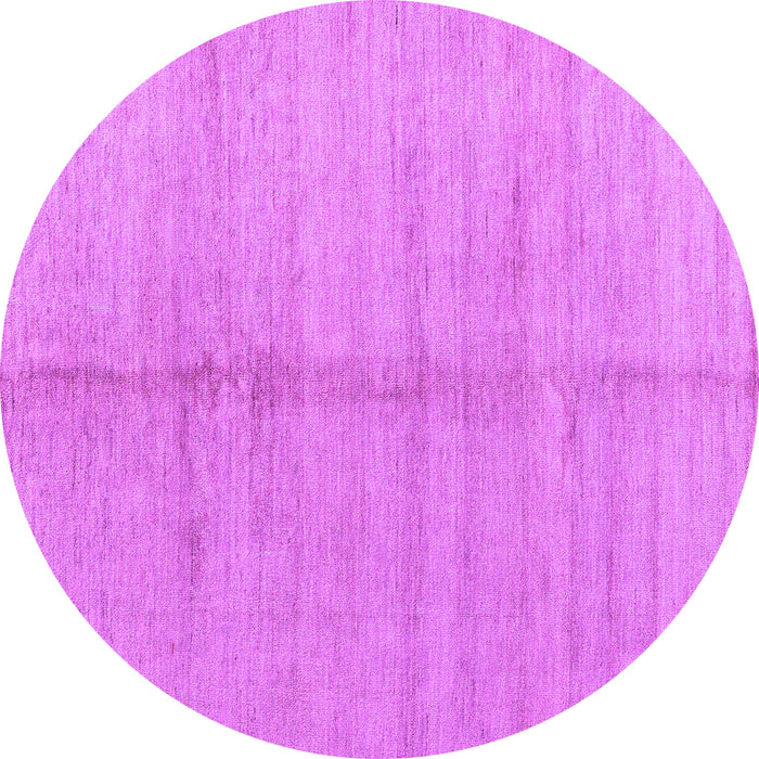 Round Machine Washable Abstract Purple Modern Area Rugs, wshabs4664pur