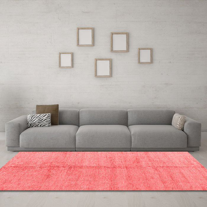 Modern Red Washable Rugs