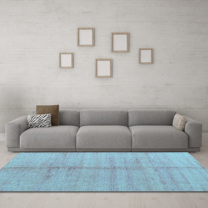 Machine Washable Abstract Light Blue Modern Rug in a Living Room, wshabs4664lblu
