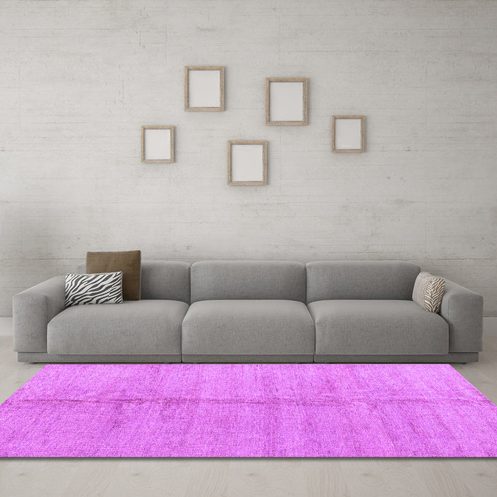 Machine Washable Abstract Purple Modern Area Rugs in a Living Room, wshabs4664pur