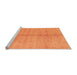 Sideview of Machine Washable Abstract Orange Modern Area Rugs, wshabs4664org