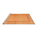 Sideview of Machine Washable Abstract Orange Modern Area Rugs, wshabs4665org