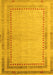 Machine Washable Abstract Yellow Modern Rug, wshabs4665yw