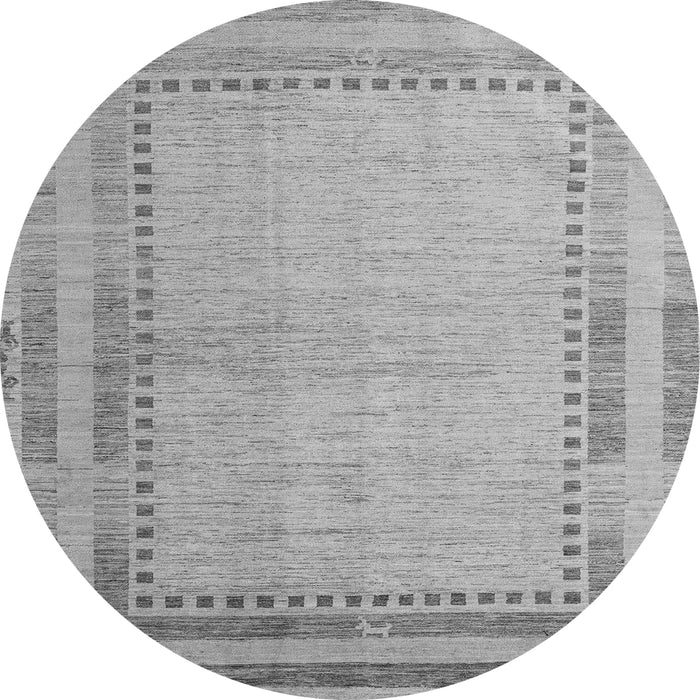 Round Abstract Gray Modern Rug, abs4665gry