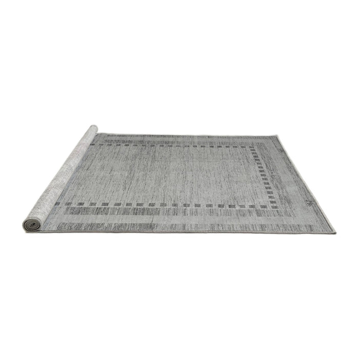 Sideview of Machine Washable Abstract Gray Modern Rug, wshabs4665gry