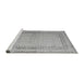 Sideview of Machine Washable Abstract Gray Modern Rug, wshabs4665gry