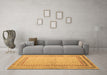 Machine Washable Abstract Brown Modern Rug in a Living Room,, wshabs4665brn