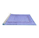 Sideview of Machine Washable Abstract Blue Modern Rug, wshabs4665blu