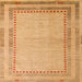 Square Abstract Orange Modern Rug, abs4665