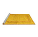 Sideview of Machine Washable Abstract Yellow Modern Rug, wshabs4665yw