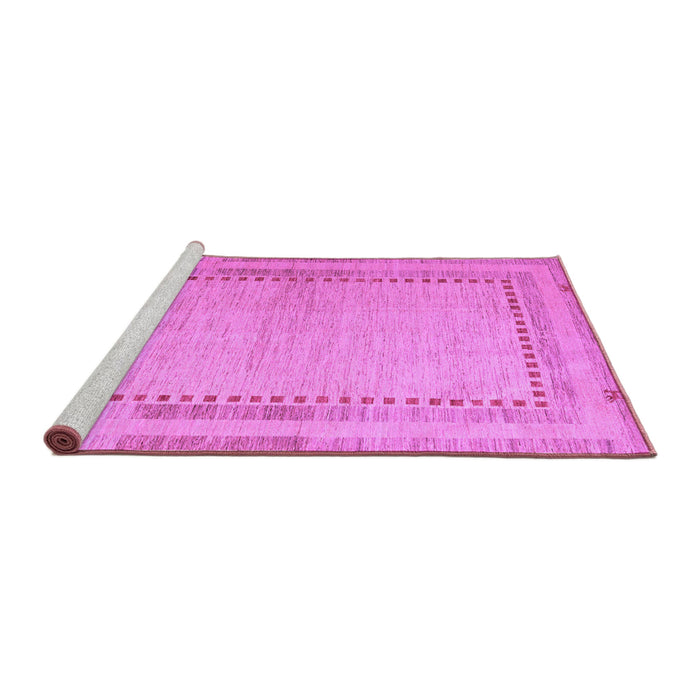Sideview of Machine Washable Abstract Purple Modern Area Rugs, wshabs4665pur
