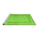 Sideview of Machine Washable Abstract Green Modern Area Rugs, wshabs4665grn