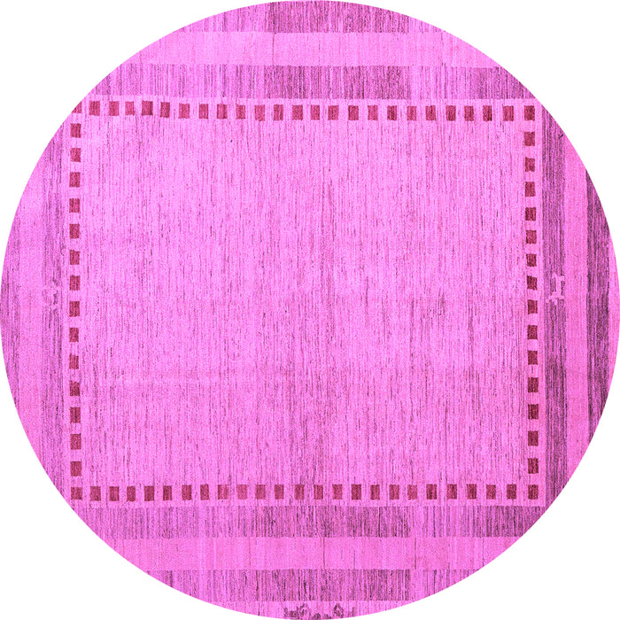 Round Machine Washable Abstract Purple Modern Area Rugs, wshabs4665pur